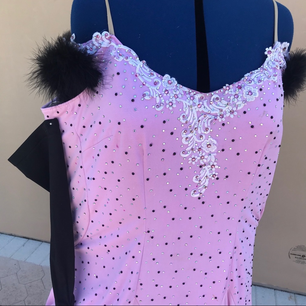 Pink and Green Ballroom Dress